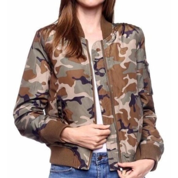 Love Tree Jackets & Blazers - Love Tree | Camo Bomber Jacket